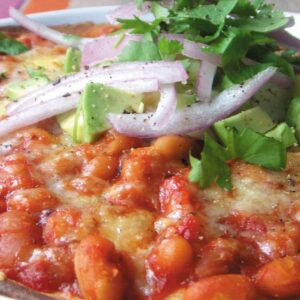 Tasty bean and avocado tostadas
