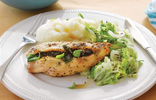 Tuscan chicken with black pudding