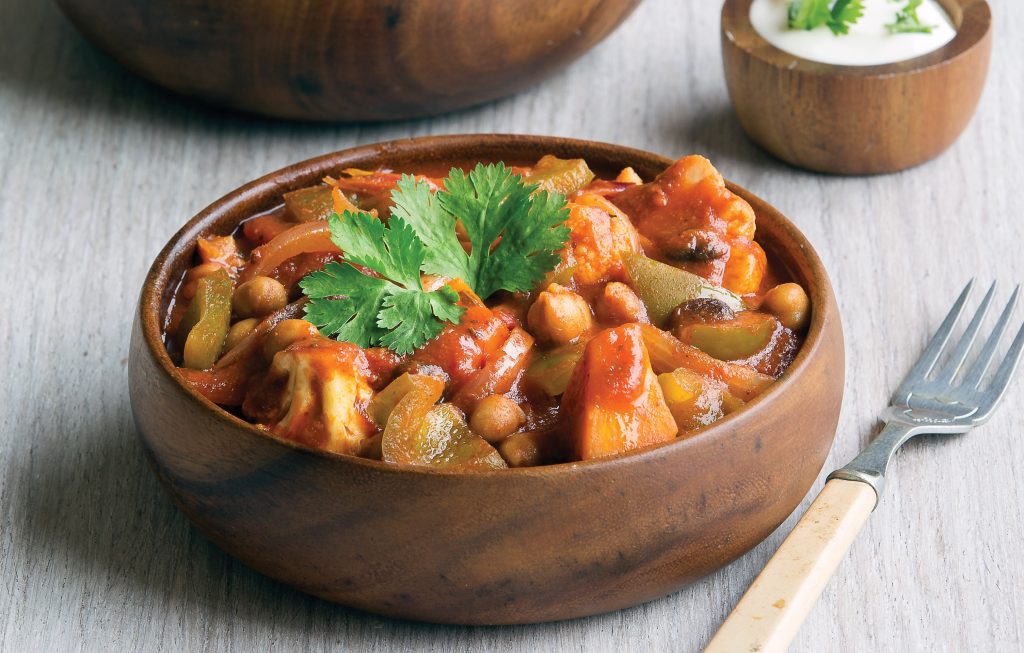Vegetable jalfrezi with rice Vegetable jalfrezi with rice
