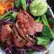 Vietnamese barbecued beef, kumara and mint salad