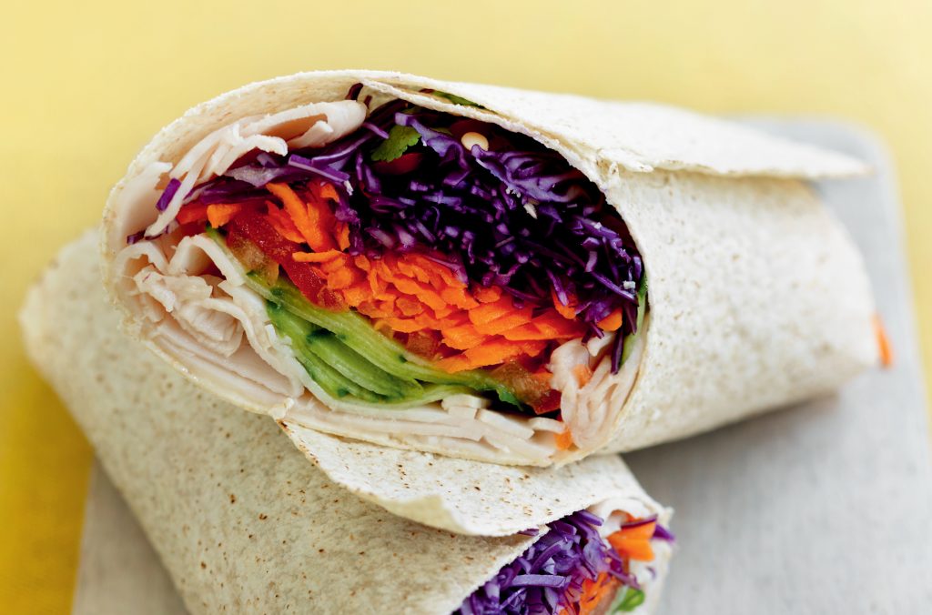 Vietnamese turkey salad wrap