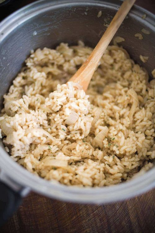 1 recipe = 4 dinners: Herby onion rice