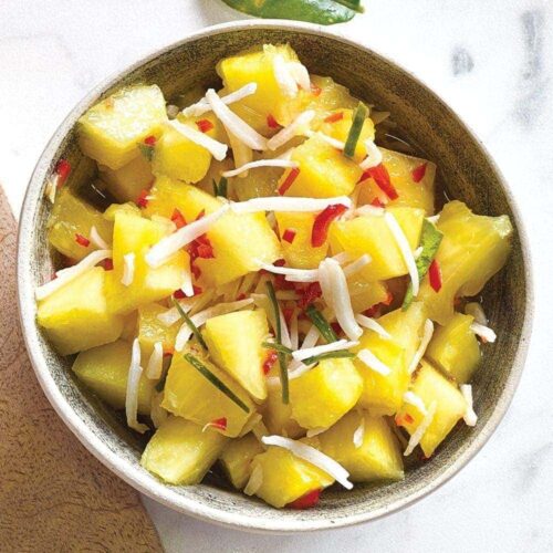 Peppy pineapple salsa
