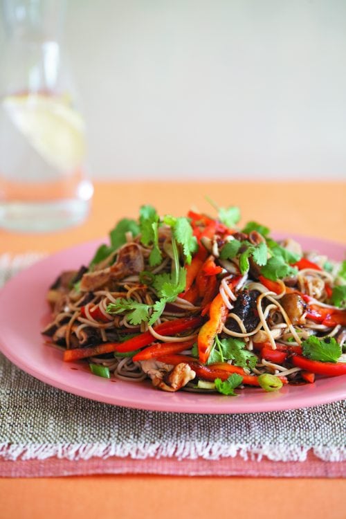 Asian-style warm mushroom salad
