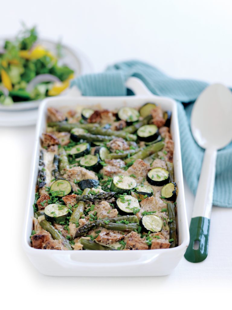 Asparagus and salmon strata Asparagus and salmon strata