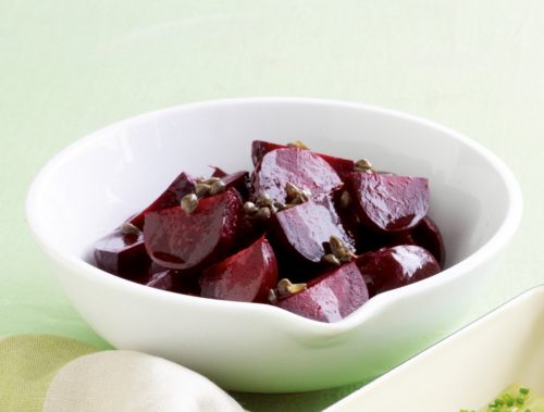 Baby beetroot with caper dressing
