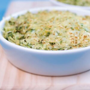 Baked courgettes