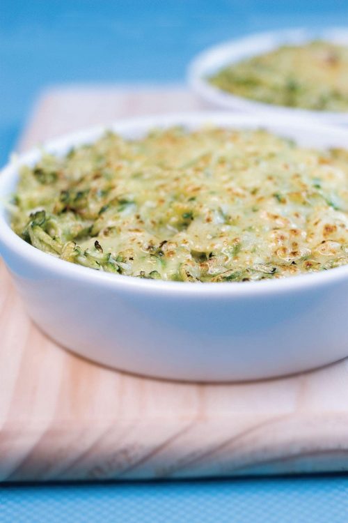 Baked courgettes