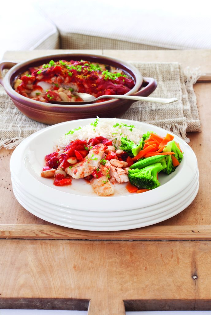 Baked fish with cannellini beans Baked fish with cannellini beans