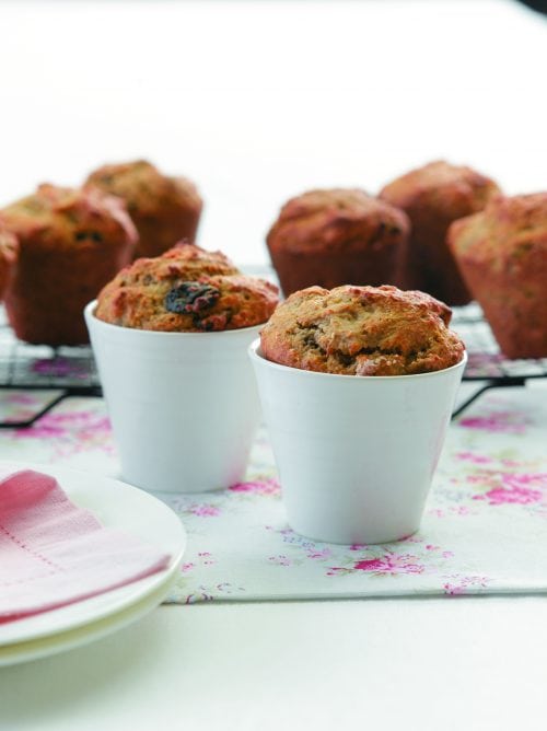 Banana and raisin bran muffins