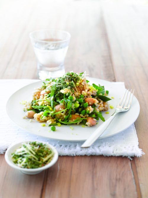 Bean, pea and lemon risotto