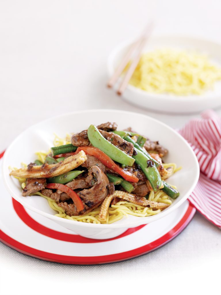 Beef and black bean stir-fry Beef and black bean stir-fry