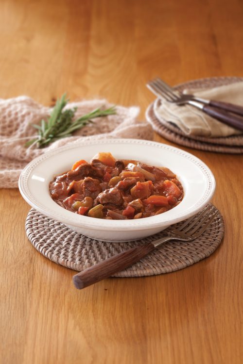 Beef and red wine casserole