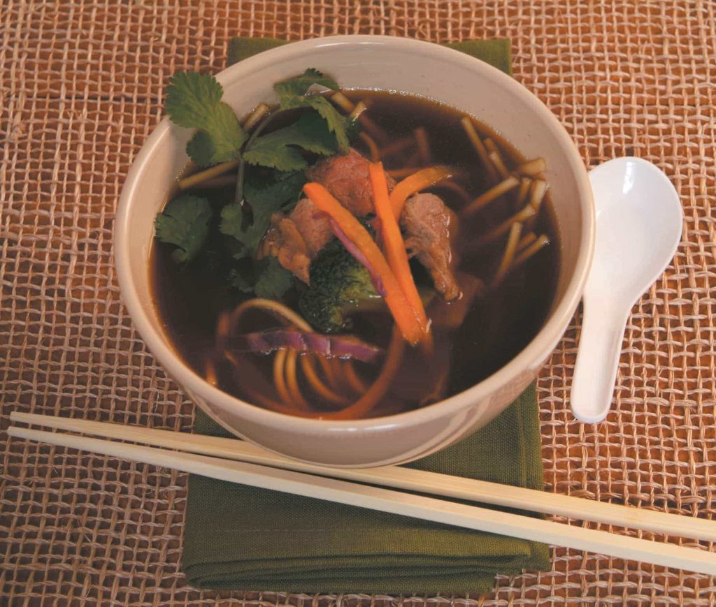 Beef and vege udon noodle soup Beef and vege udon noodle soup