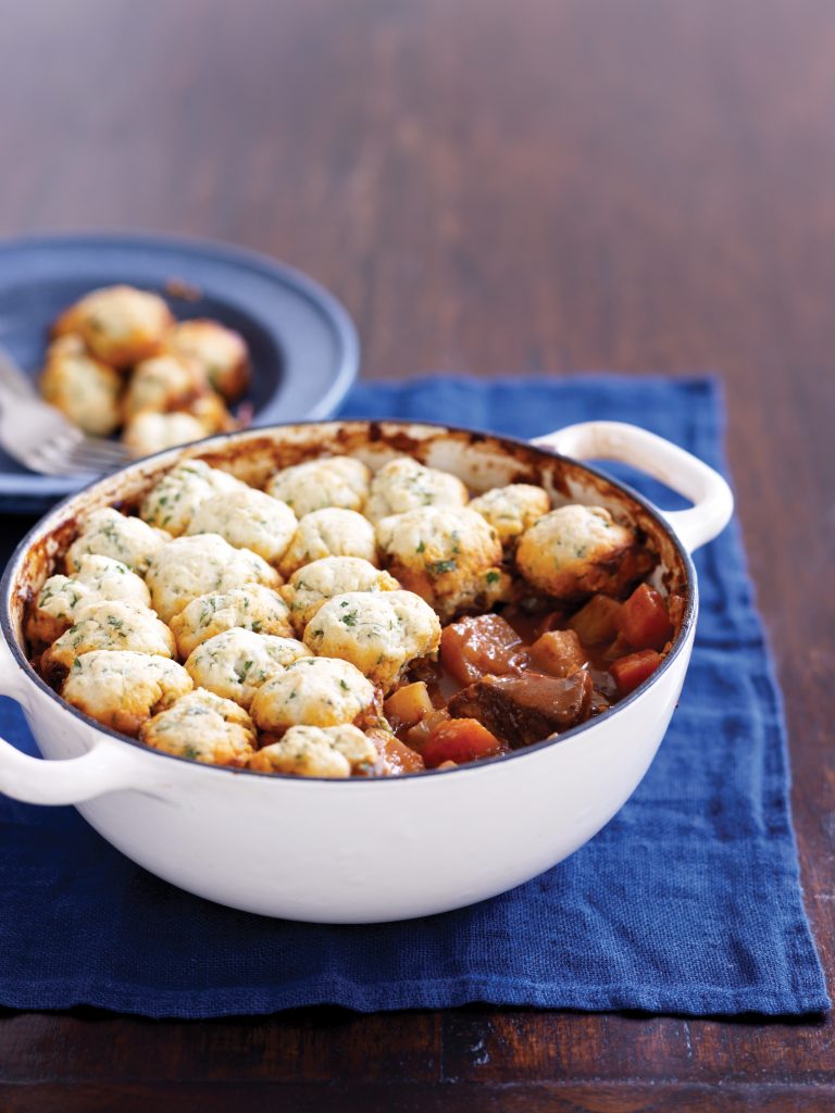 Beef goulash with herb dumplings Beef goulash with herb dumplings