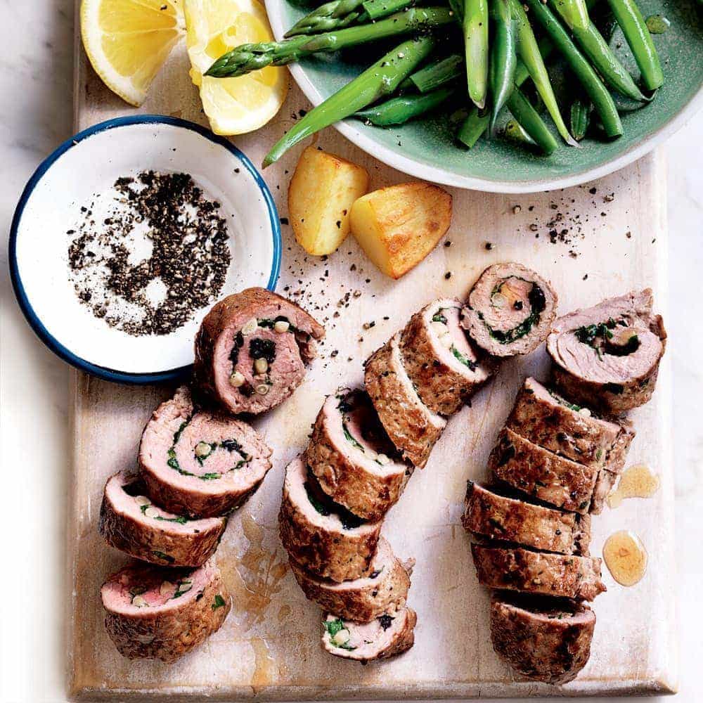 Beef involtini with currants and pine nuts Beef involtini with currants and pine nuts