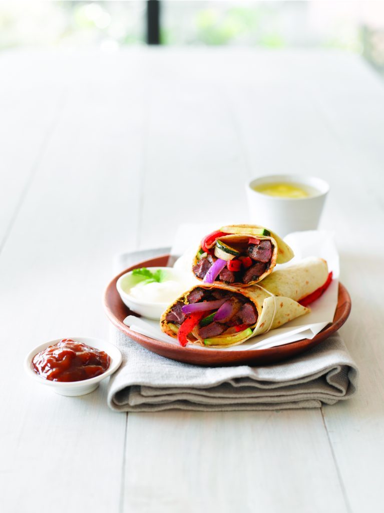 Beef tikka sizzler wraps Beef tikka sizzler wraps