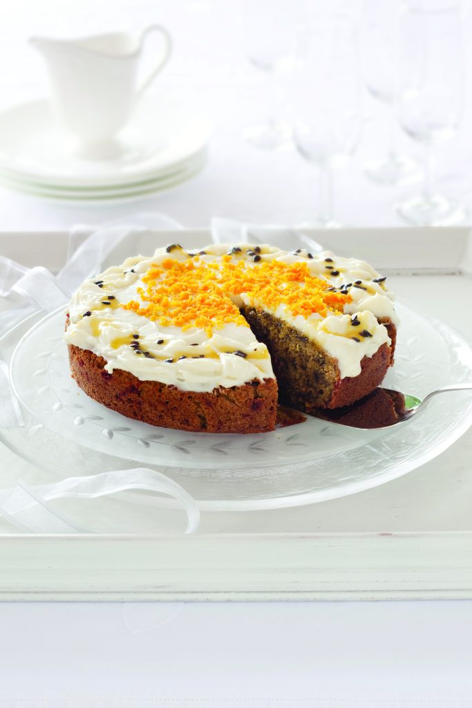 Beetroot cake with orange frosting Beetroot cake with orange frosting