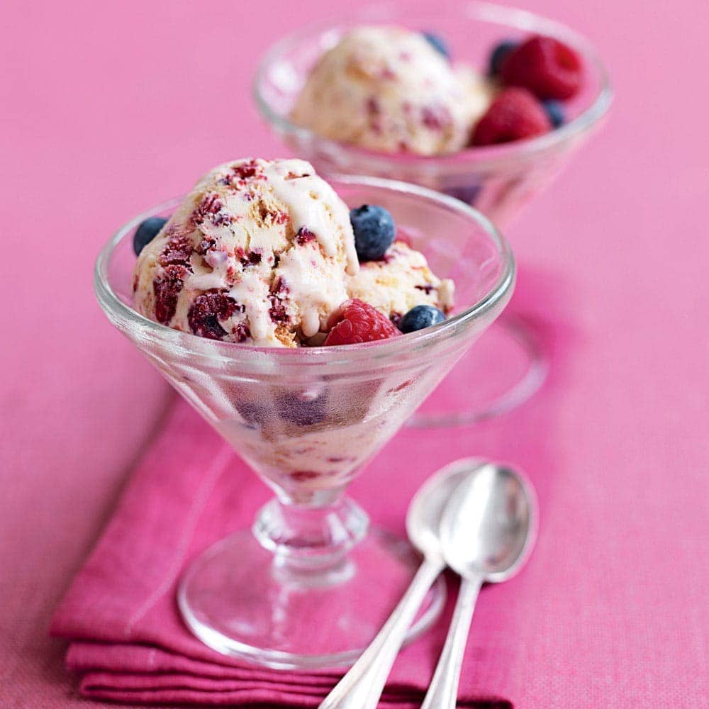 Berry ripple ice cream Berry ripple ice cream