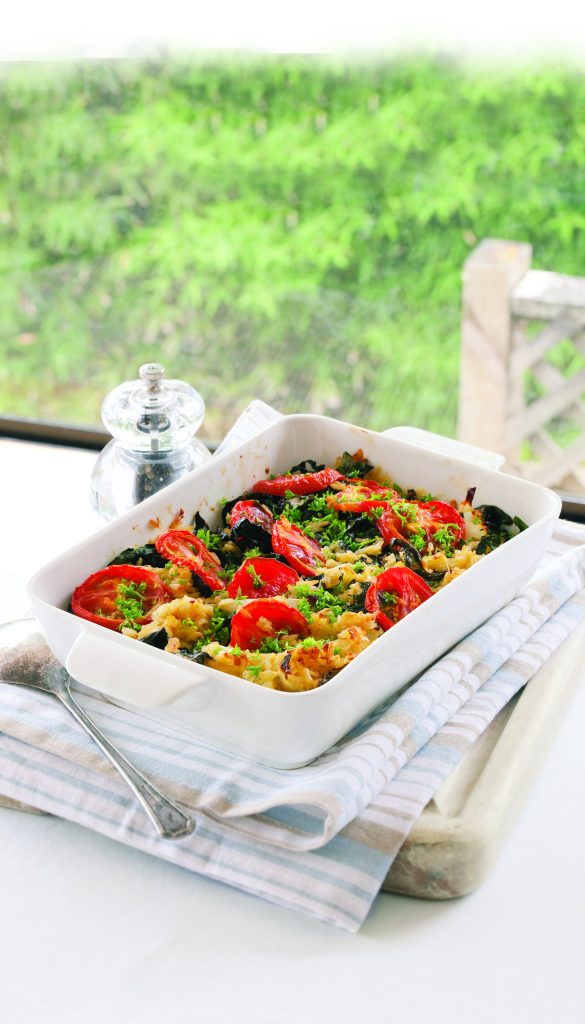 Brown rice and vegetable bake Brown rice and vegetable bake