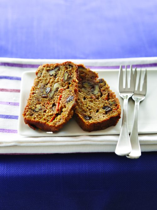 Carrot and walnut allspice loaf