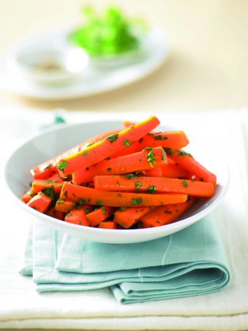 Carrots with honey, cumin and coriander