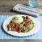 Char siu pork roast with stir-fried sesame vegetables
