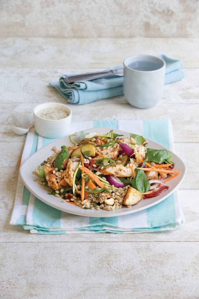Chicken and barley salad with potatoes Chicken and barley salad with potatoes