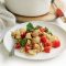 Chicken biryani with tomato and coriander salsa