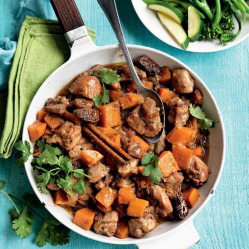 Chicken, fig and kumara tagine