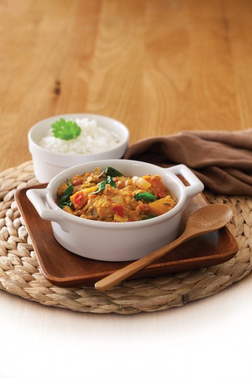 Chicken, lentil and pumpkin curry