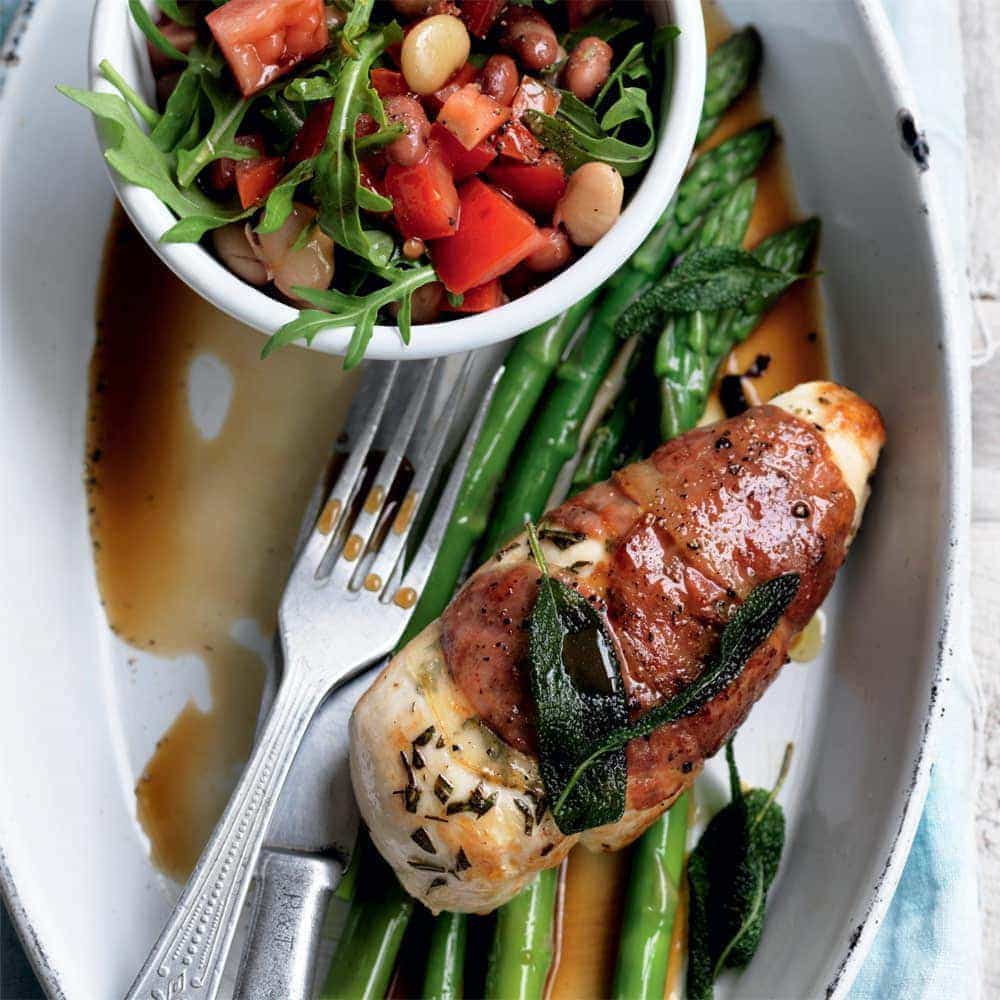 Chicken saltimbocca with lemon sauce