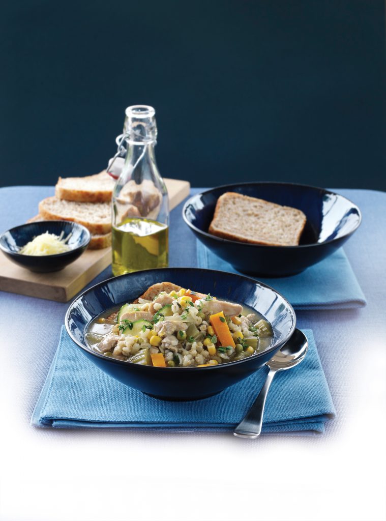 Chicken, vegetable and barley soup Chicken, vegetable and barley soup
