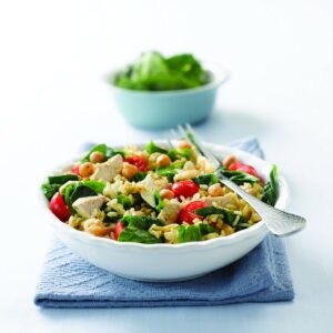 Chicken and chickpea rice salad
