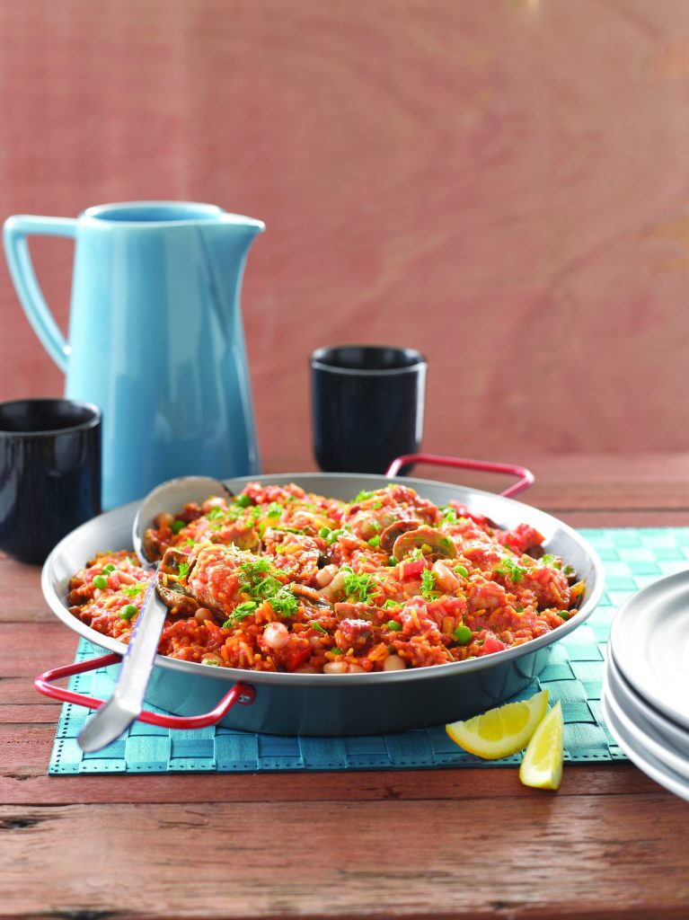Chicken and mushroom paella Chicken and mushroom paella