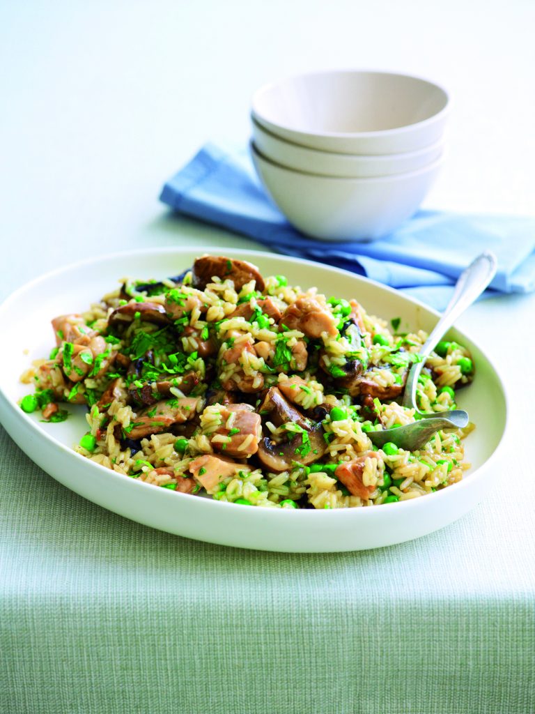 Chicken and mushroom pilaf