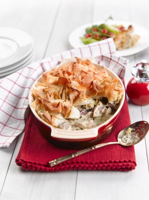 Chicken and tarragon pie