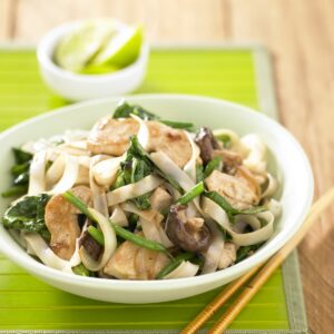 Chicken, broccoli and mushroom stir-fry