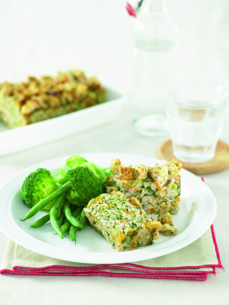 Chicken meat loaf with crunchy topping Chicken meat loaf with crunchy topping