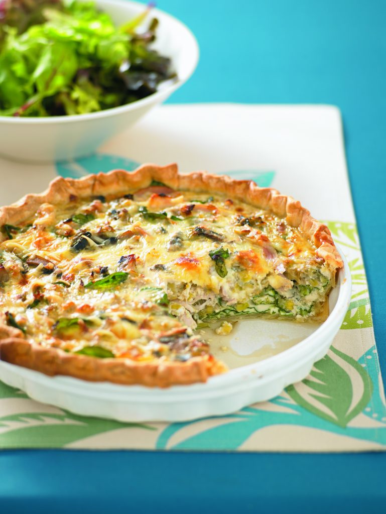 Chicken quiche with leek and mushrooms Chicken quiche with leek and mushrooms