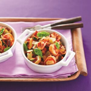 Chicken tortellini with ratatouille