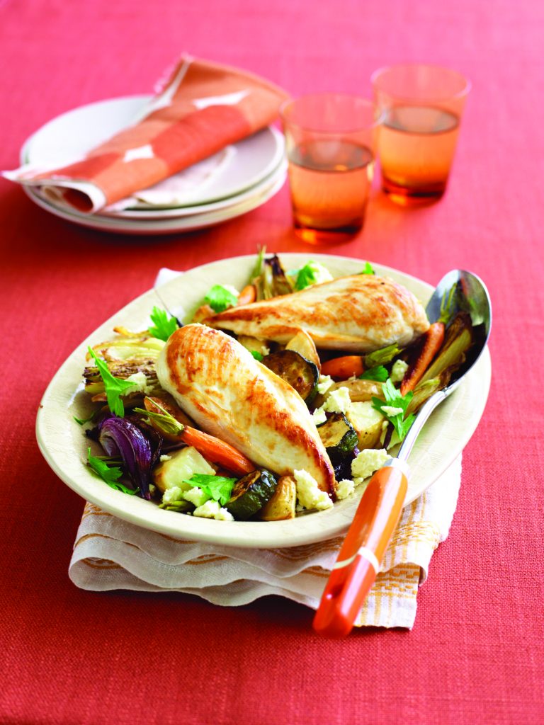 Chicken with roasted veges and feta Chicken with roasted veges and feta