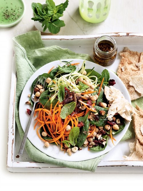 Chickpea, nut and cranberry salad