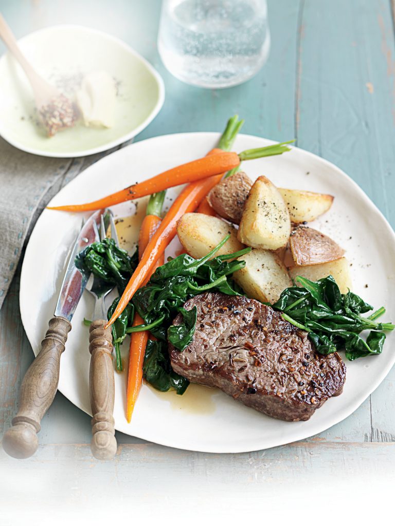 Chilli and fennel steak with crisp potatoes Chilli and fennel steak with crisp potatoes