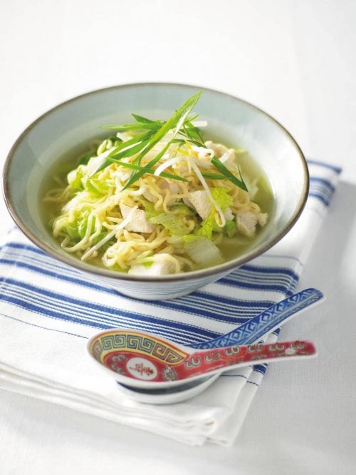 Chinese-style chicken noodle soup