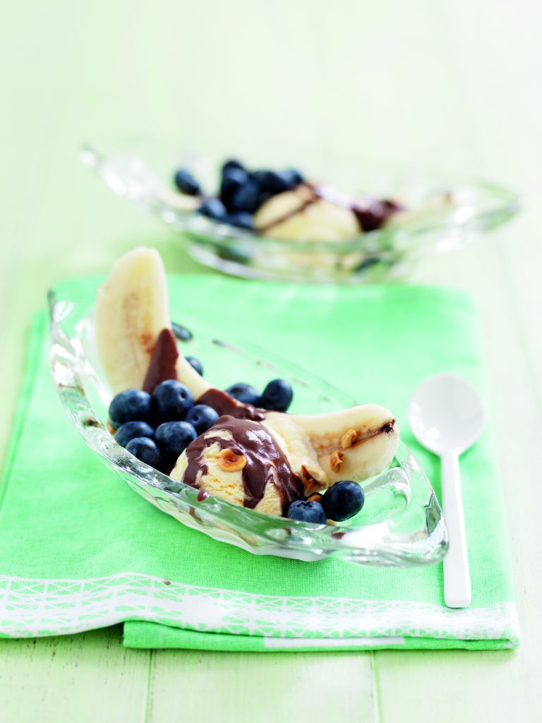 Chocolate and banana split