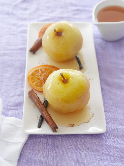 Cinnamon and mixed spice poached apples
