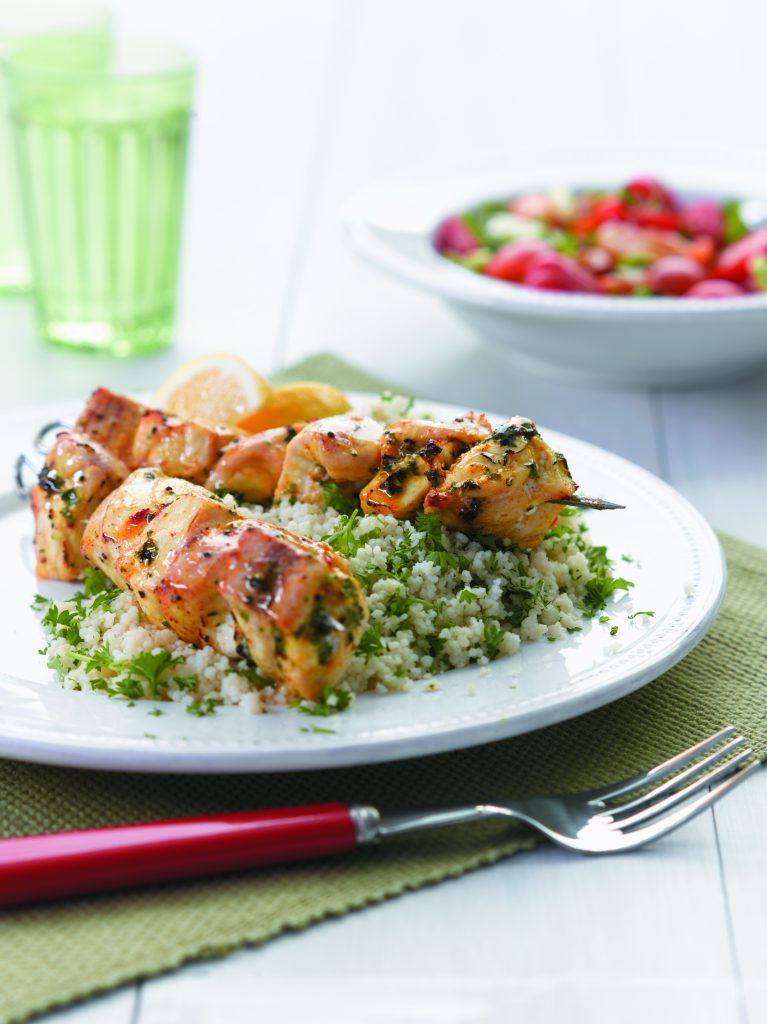 Citrus fish kebabs with couscous Citrus fish kebabs with couscous
