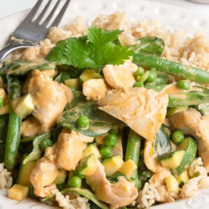 Coconut peanut chicken curry