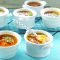 Coconut custard with lime syrup